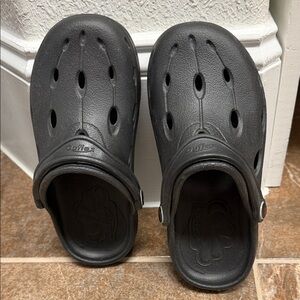 Durable Black Kids Clogs